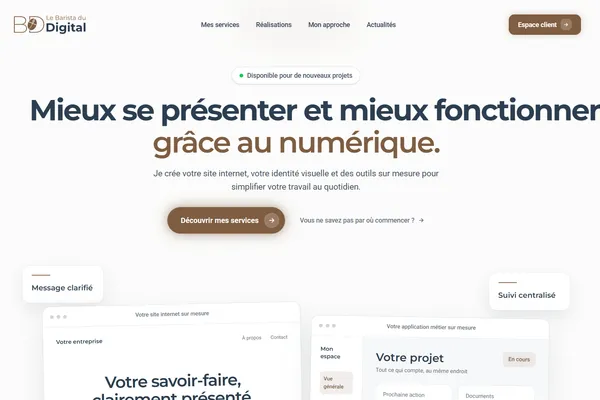 Site web Le Barista du Digital